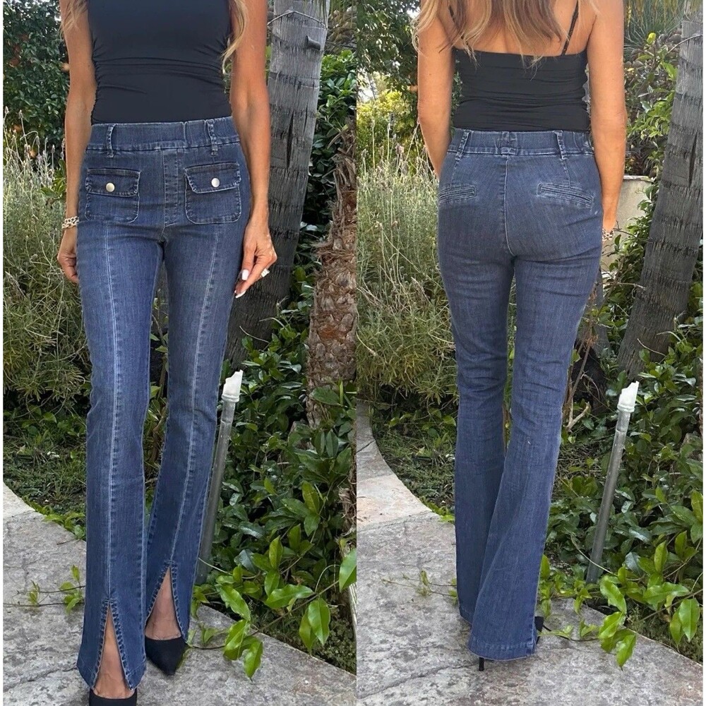 Bevy Flog Adele Jeans Blue Denim Women’s 28x31 Dark Wash Pants Classic Pull On